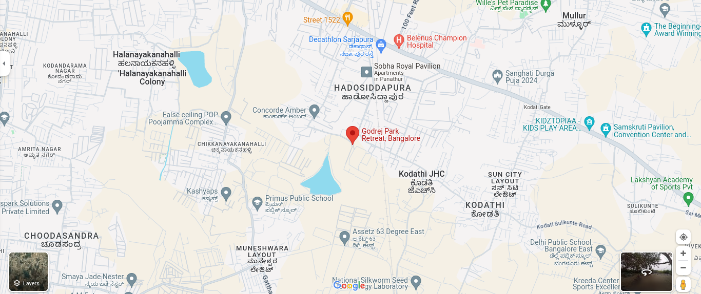 Godrej Park Retreat Location Map